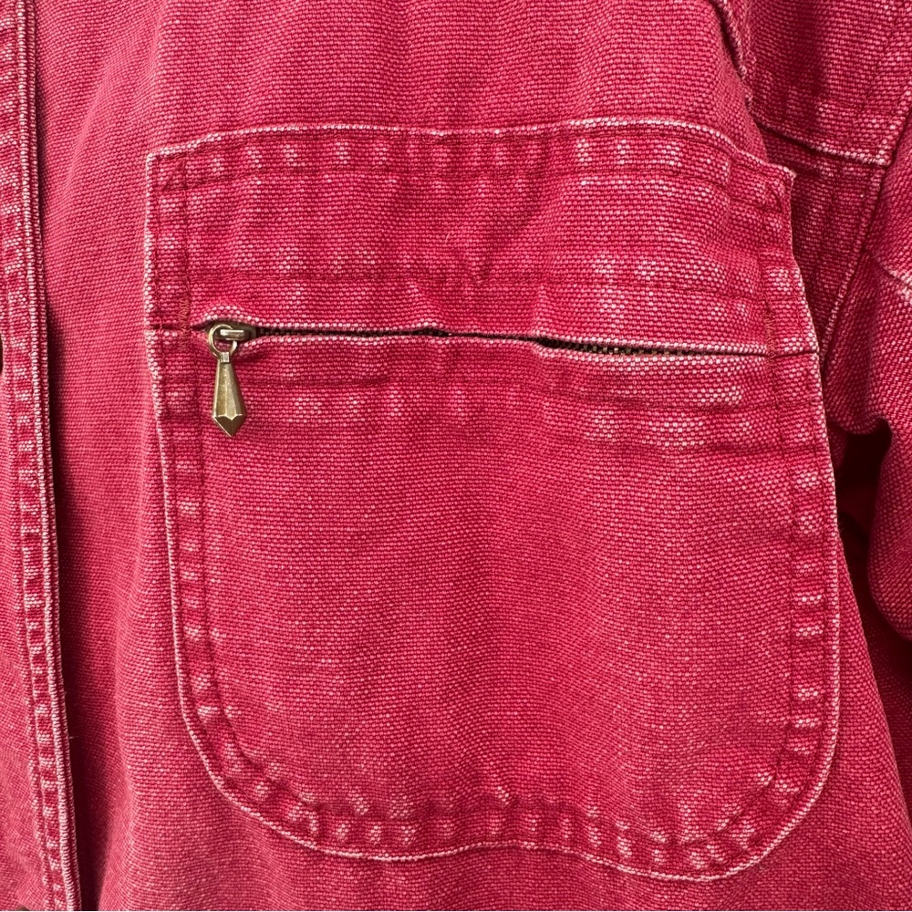 L.L.Bean Women’s XL Vintage Barn Coat Jacket Primaloft Raspberry Red - Picture 5 of 13